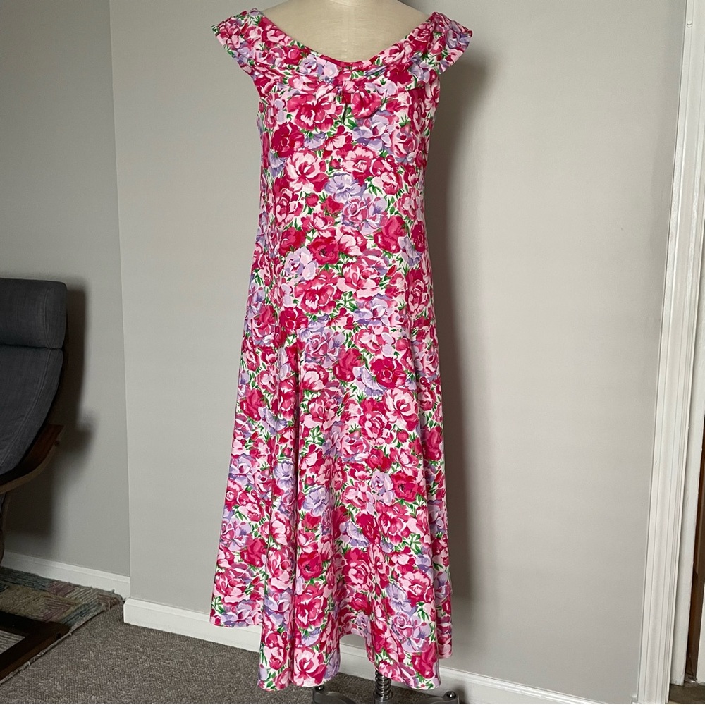 Vintage The Eagle’s Eye pink floral dress size 8